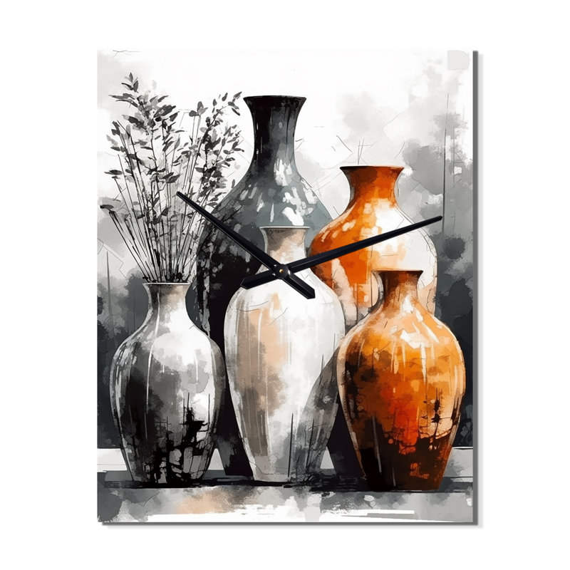 Horloge murale Irlene - Boho Pottery, H 32 po x l 16 po x P 1 po