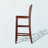 Chlori Four Leg Set of 2 Brown V-back Bar Stools, 41.93'' H X 16.68'' W X 18.96'' D