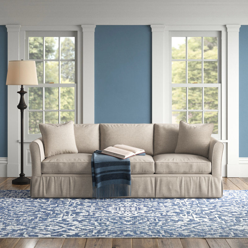 Shelby Upholstered 82'' Sofa, Conversation Ivory Basketweave