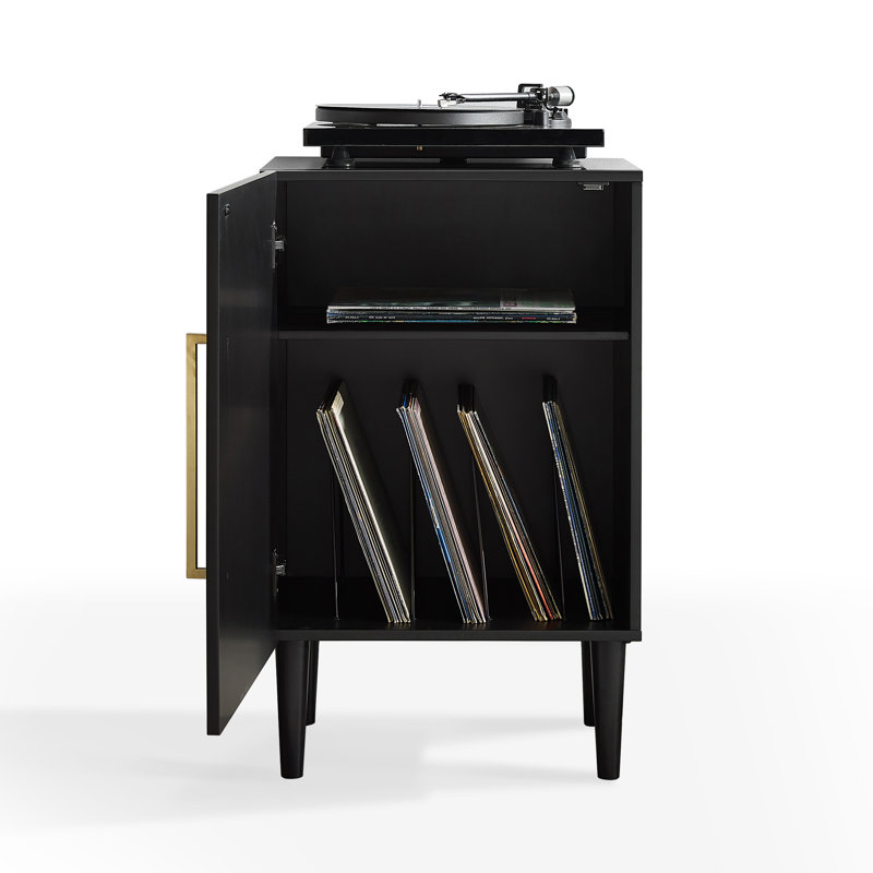 Ayinde 33.5 " H Media Shelves, Matte Black