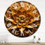 Horloge murale abstraite tournesol doré-988119414
