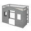 Lit mezzanine simple avec échelle - pin massif, sans sommier, longue durée-675398697-675398696