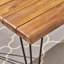 Rectangular Dining Table - 72" Wood, Rustic Metal Legs, Easy To Maintain, For Indoor & Outdoor Use Industrial Mid-century Wood With Finish, Weather , Various Settings