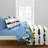 Race Cars Reversible Oversized With Printed Sheet Set Comforter White/Multi 5Pc Set Twin