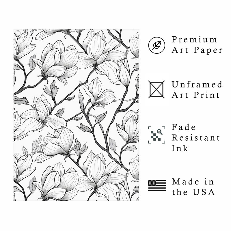 «Botanical Floral Symphony Dreams VI», reproduction d'art moderne sans cadre
