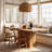 55" Solid Wood Pedestal Dining Table