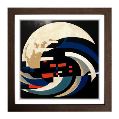 Japanese Wave Suprematism - Framed Print