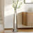 30" Tall Mirrored Floor Vase Mirrored Flower Floor Vase Silver For Dried Flowers Decor