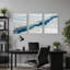Ensemble de 3 toiles turquoise-1023734995