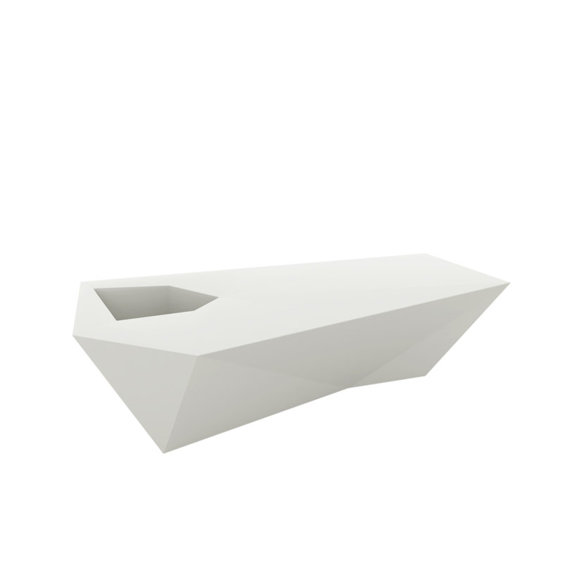 Faz Bench with Planter, Ice