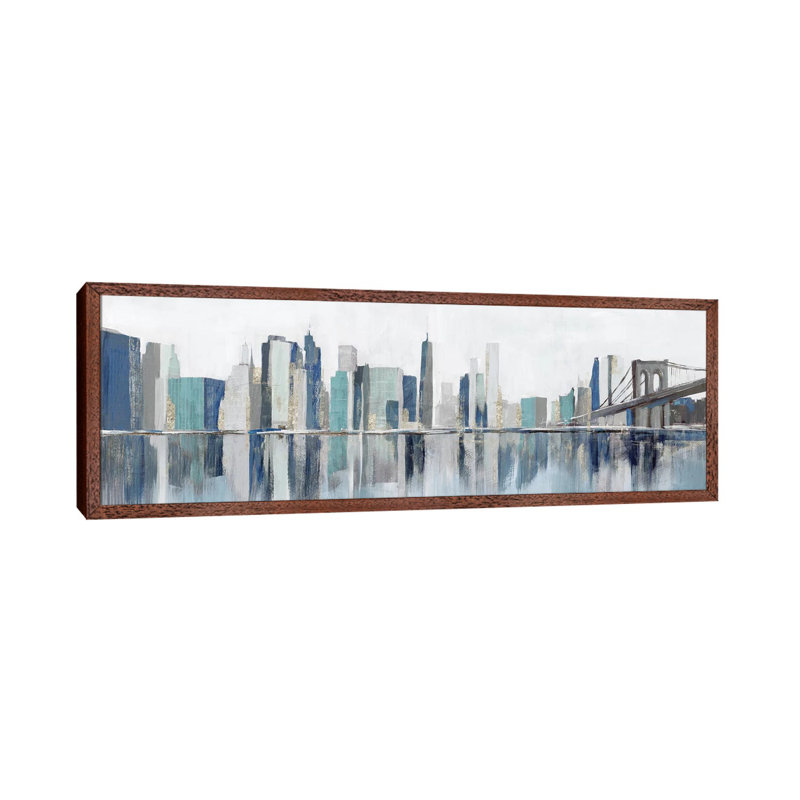 Empire Dreams by Isabelle Z - Panoramic Painting on Canvas, Classic Brown Wood Framed, 152.4 cm H x 50.8 cm W