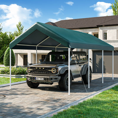 10 X 20ft Heavy Duty Portable Carport Canopy, Galvanized Frame Portable Garages and Shelters