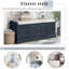 Banc de rangement pour chaussures avec 4 portes, tablettes réglables et coussin amovible pour le salon, le vestibule-1256398841