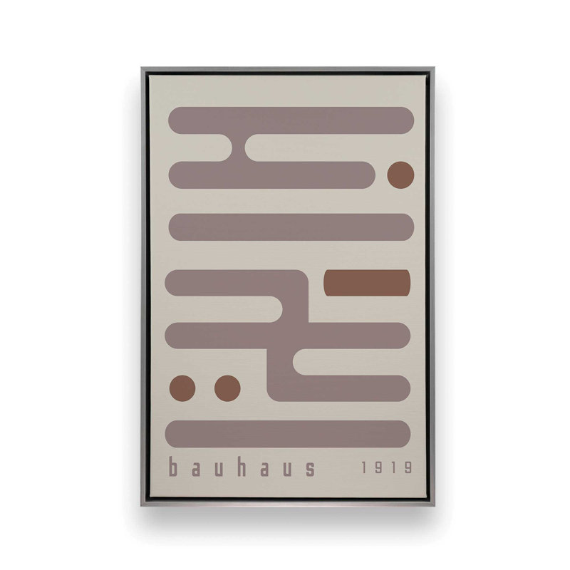 Impression sur toile Warm Taupe Bauhaus , H 18,75 po x l 12,75 po, Chrome poli