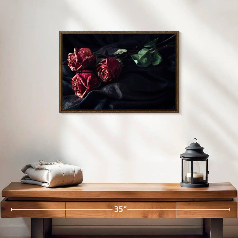 Roses du Désespoir, Cadre flottant blanc, 19 po x 13 po