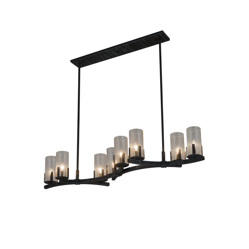 Lustre cylindrique pour îlot de cuisine à 8 lumières Shawday
