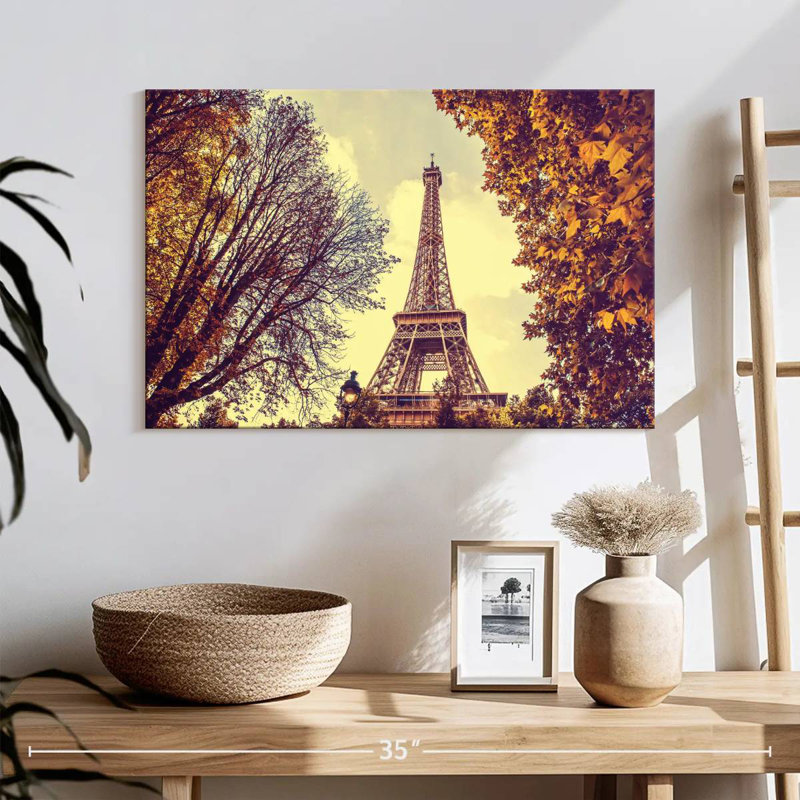 Ravi Eiffel Tower During Autumn, 16" H x 24" W