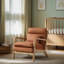 Fauteuil d'appoint rembourré en lin de 25,79 po de large avec coussin lombaire Lechia-1483340222