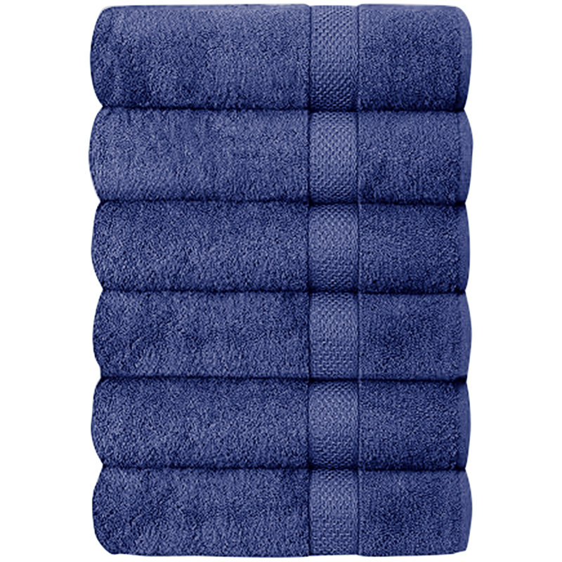 Serviettes de bain 100% coton Hotel & Spa (ensemble de 6), Marine