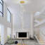 Adaleena 10 - Light LED Dimmable Geometric Long Chandelier Hanging Pendant for Staircase-510461939