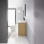 Meuble-lavabo autoportant simple 24 po avec plateau en résine Hollah-588823575