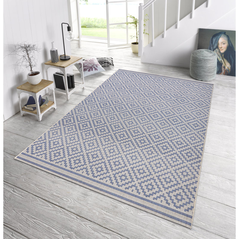 Meadow Flatweave Blue Rug, Rectangle 240 x 340cm