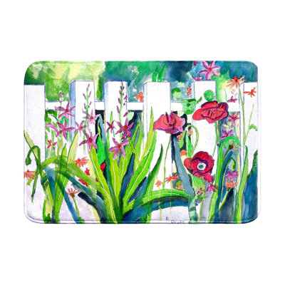 Tapis de bain pour clôture et fleurs