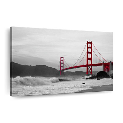 Impression sur toile Golden Gate Bridge Beach