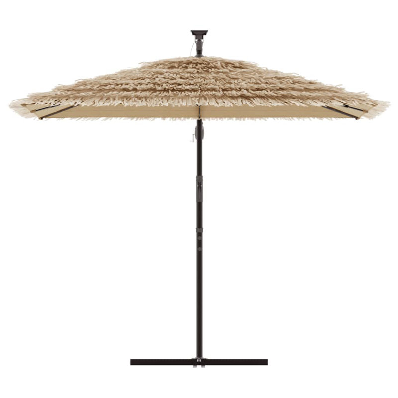 Beach Parasol, Brown, white and pink, 238cm H x 290cm W x 290cm D