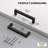 30 Pack 3 Inch Solid Cabinet Pulls Black Cabinet Handles Kitchen Drawer Handles Slim Square Bar Drawer Pulls Zinc Alloy Matte Black Dresser Hardware for Cupboard Bedroom-138231213-138231212