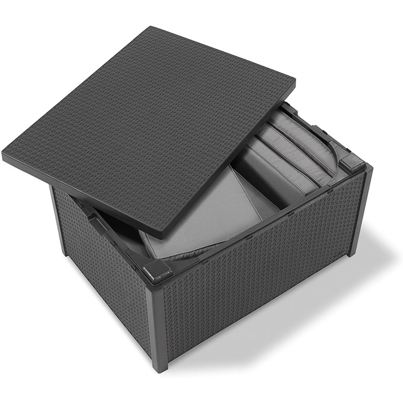 Keter Arica Storage Table Box - Graphite