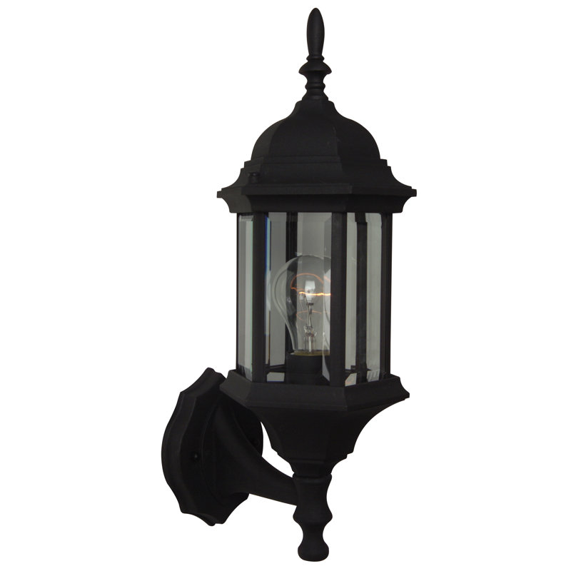 Hex Style Wall Light, Matte Black