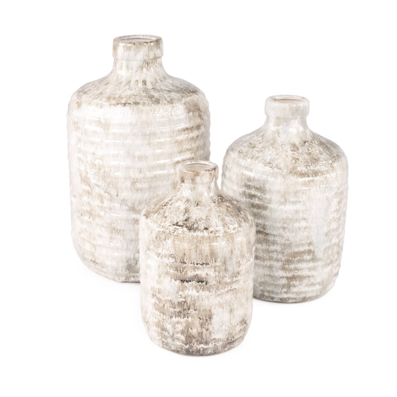 Vase patiné, H 10 po x l 7 po x P 7 po