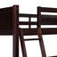 Lit mezzanine simple en bois massif avec échelle