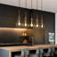 Lustre linéaire moderne à 5 lumières avec îlot de cuisine Hooman