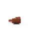 Canapé-lit d'angle Cinnamon, structure en bois de hêtre et en carton, 113,0 po x 66,5 po x 33,5 po | Tissu 100% polyester, 2 coussins fixes (18,0 x 18,0 pouces) | Pieds en métal doré, design glamour moderne, confort et style combinés-1924274393-1924274395