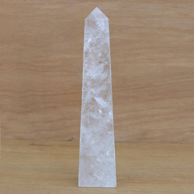 Sculpture Makenna Obelisk of Protection, Blanc