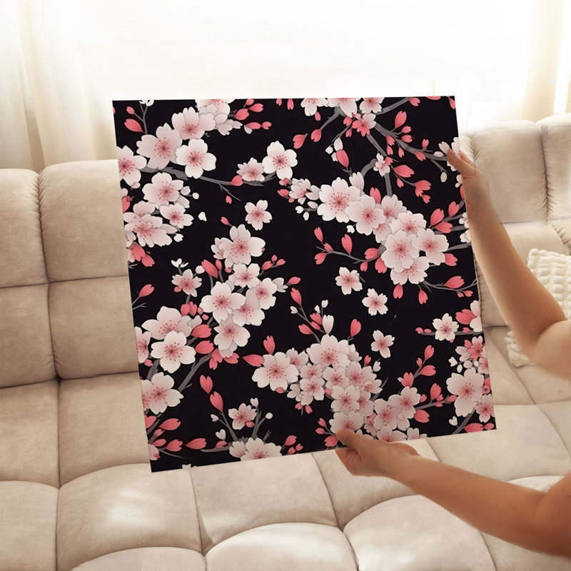 Floral, fleurs de cerisier sakura, impression d'art asiatique sans cadre
