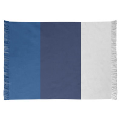 Tapis bleu royal/bleu marine/blanc tissé à plat Toronto