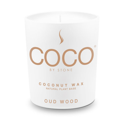 Oud Wood Natural Coconut Apricot Wax Candle
