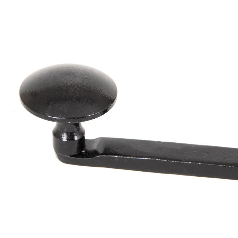 French Pewter Door Bolt, 43.5cm H x 4.7cm W x 7.2cm D, Black