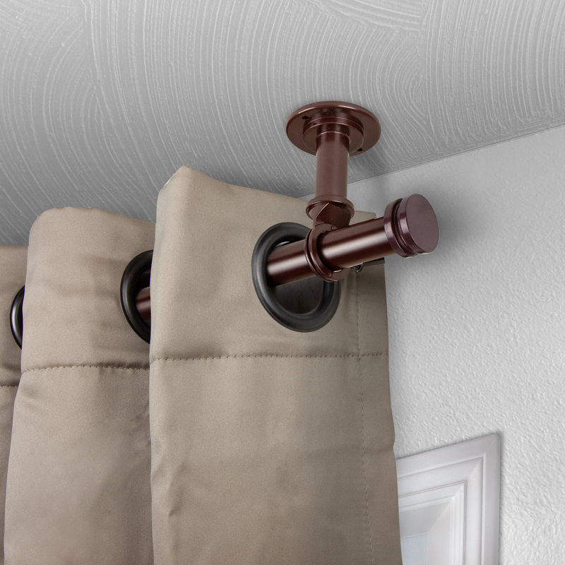 Tringle à rideaux simple 1 po Caidance, 48 po - L 84 po, Bronze