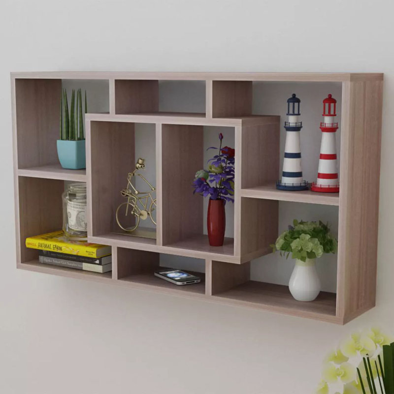 Tiffany Floating Shelf, 47.5cm H x 85cm W x 16cm D, Beige