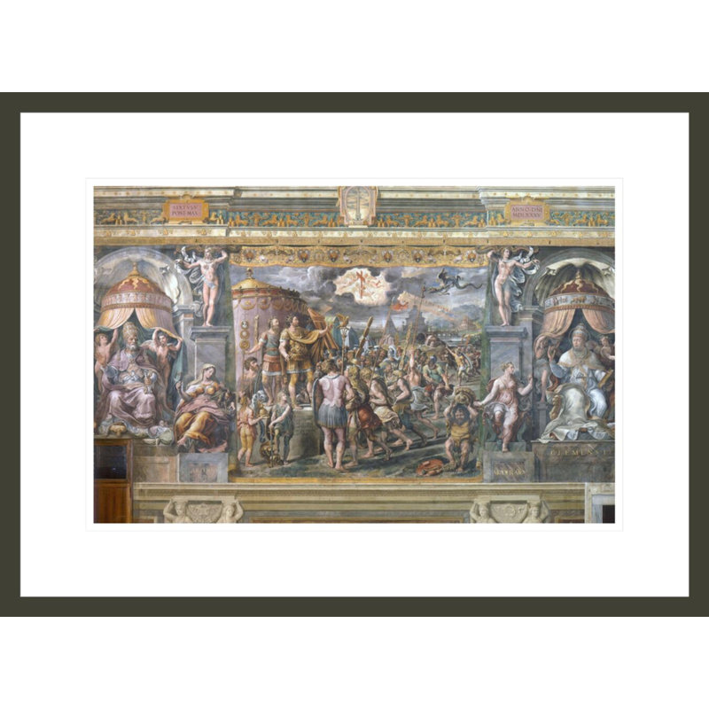 «Constantin's Vision of the Cross» par Raphael, impression giclée encadrée, H 16,11 po x l 21,75 po