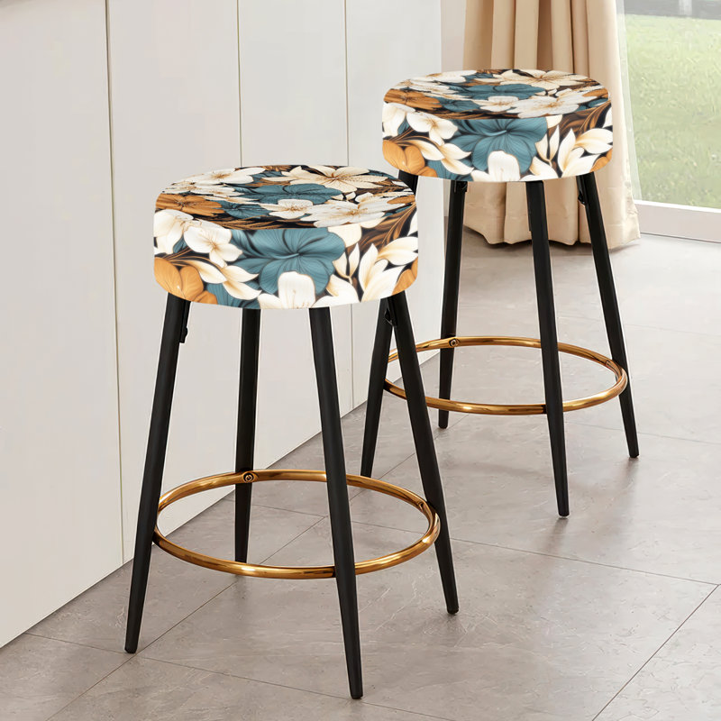 Ensemble de 2 tabourets de bar monochromes Serenity Tropical