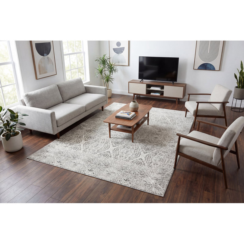 Geometric Indoor Rug, Rectangle 5'3" x 7'7"