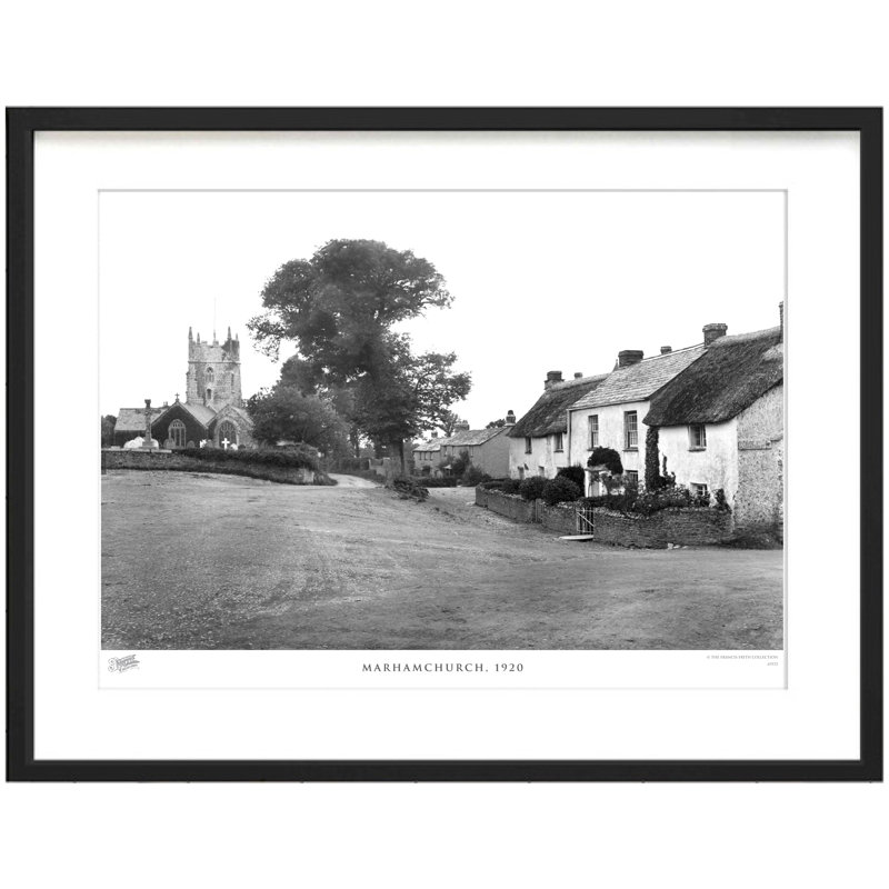 Marhamchurch, 1920 - Single Picture Frame Print, 40cm H x 50cm W x 2.3cm D