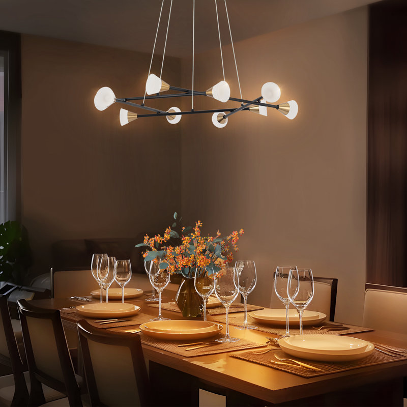 Neydi 10 - Light Sputnik Shaded LED Chandelier