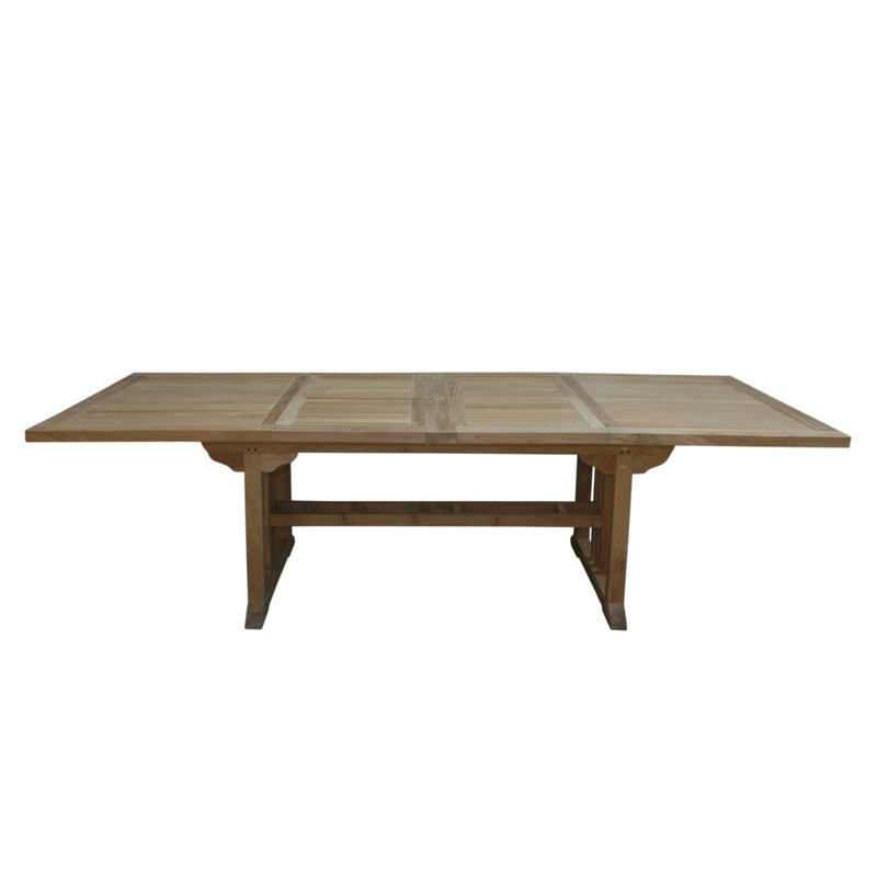 Sahara Outdoor Teak Dining Table, 74" - 106" L