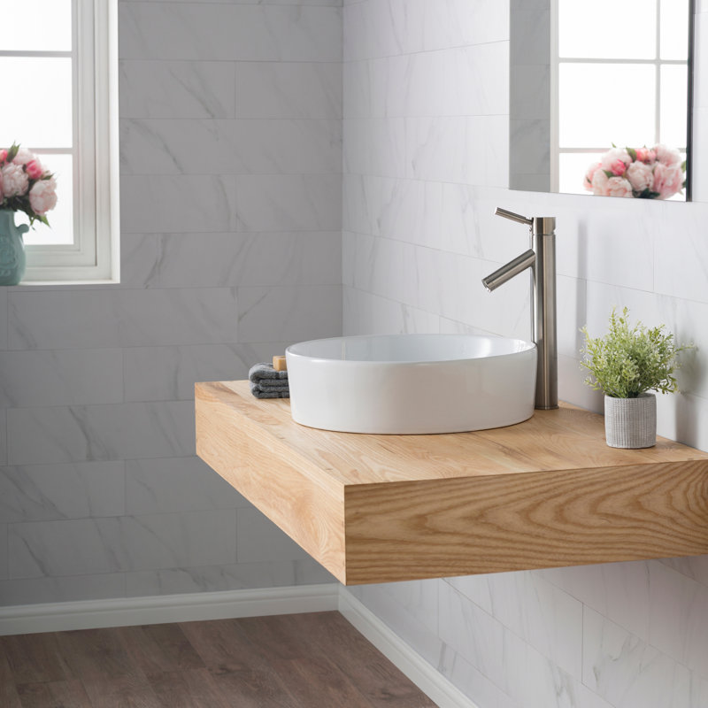 Thin ceramics Circular Vessel Bathroom Sink